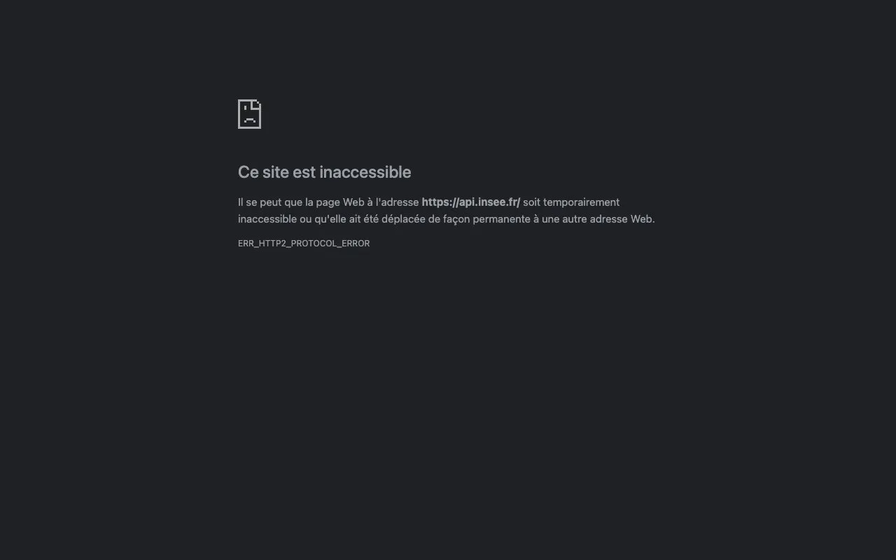 Aperçu API Sirene (INSEE)
