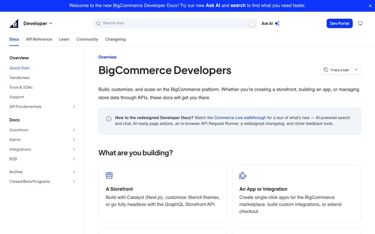 Aperçu BigCommerce API