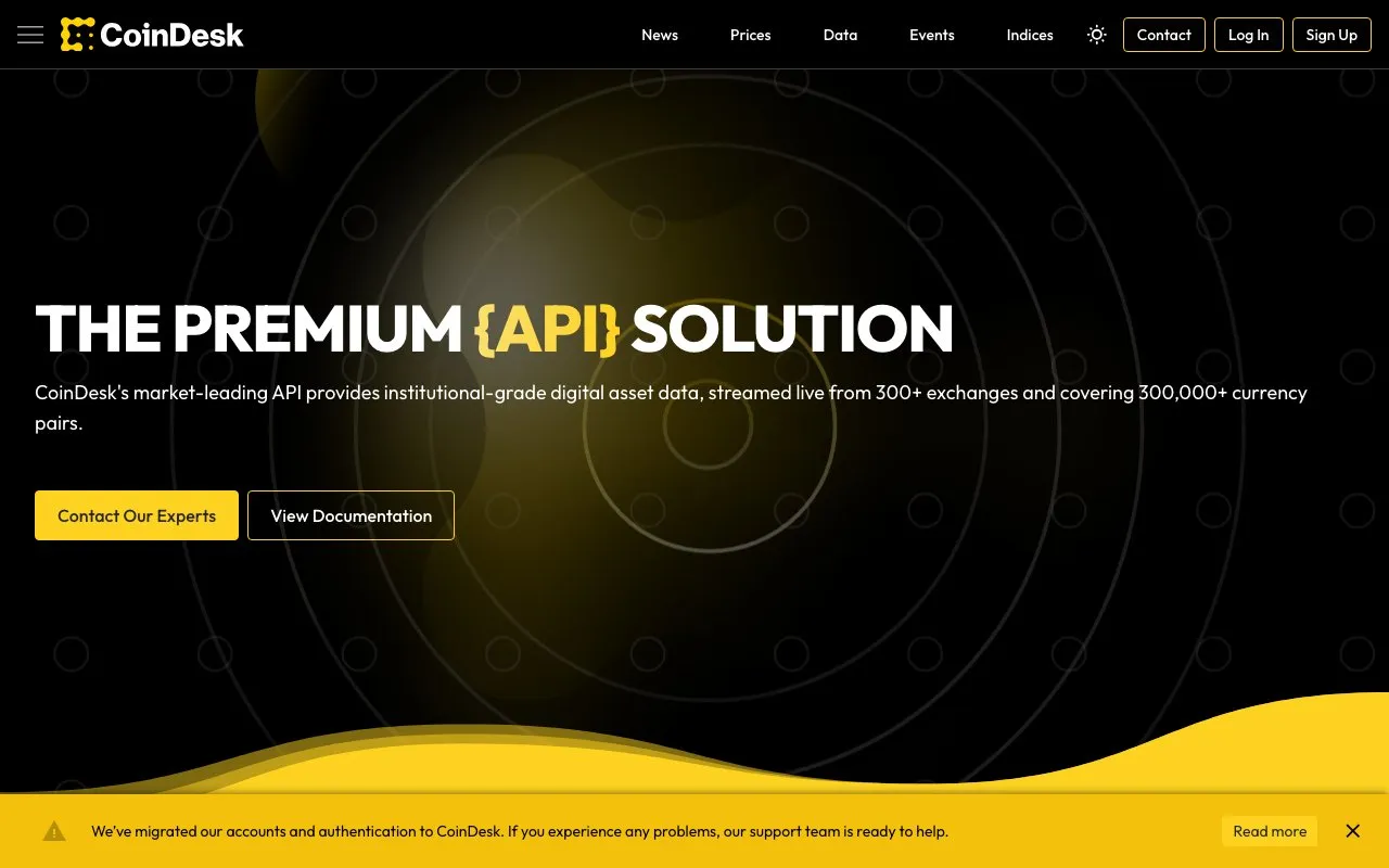 Aperçu CryptoCompare