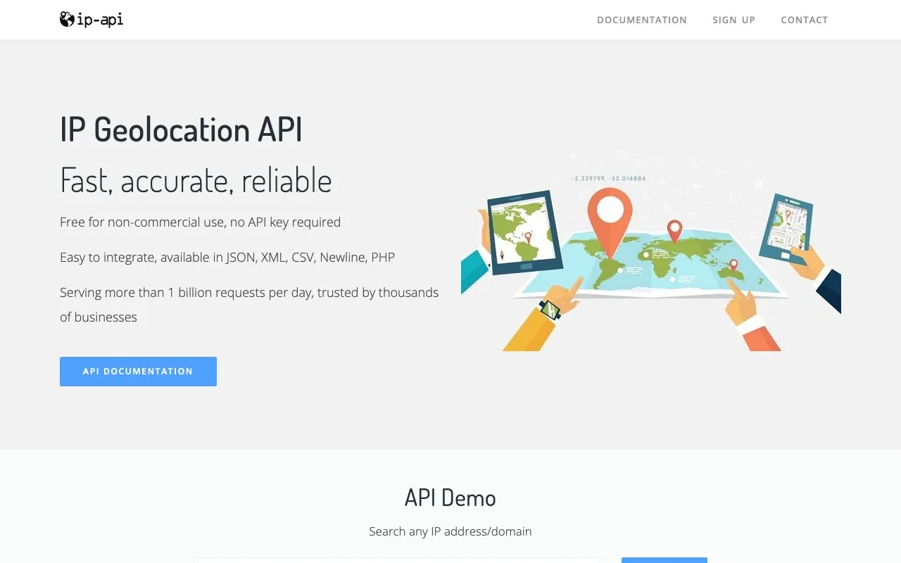Aperçu ip-api