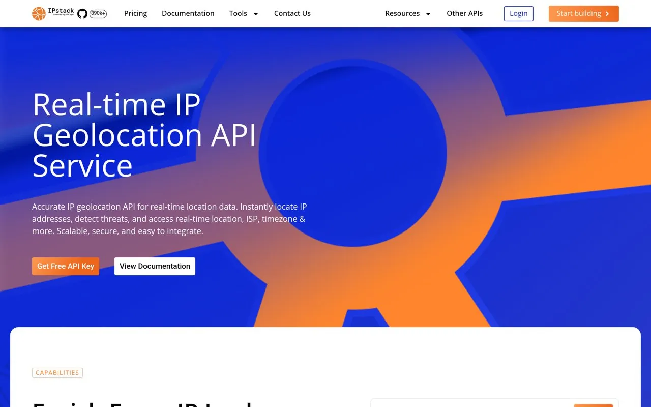 Aperçu ipstack