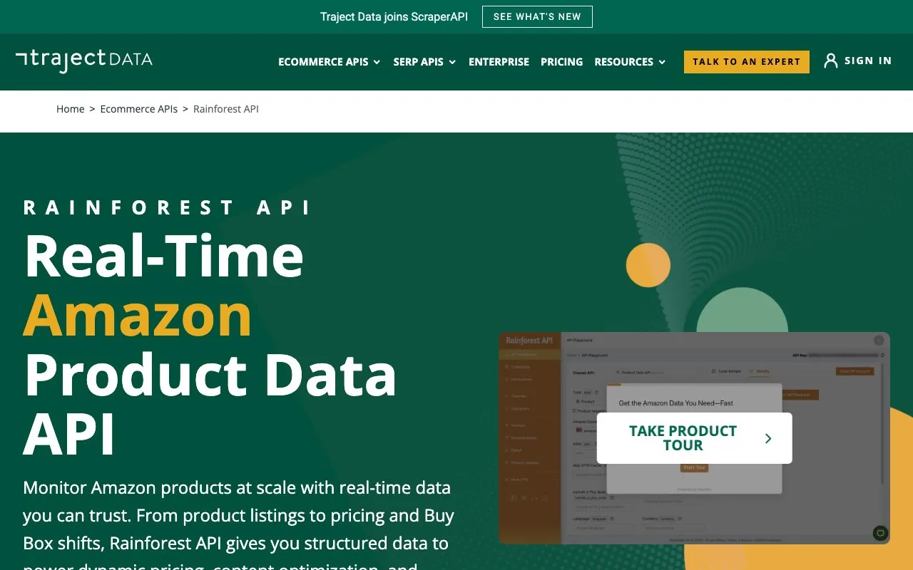 Aperçu Rainforest API