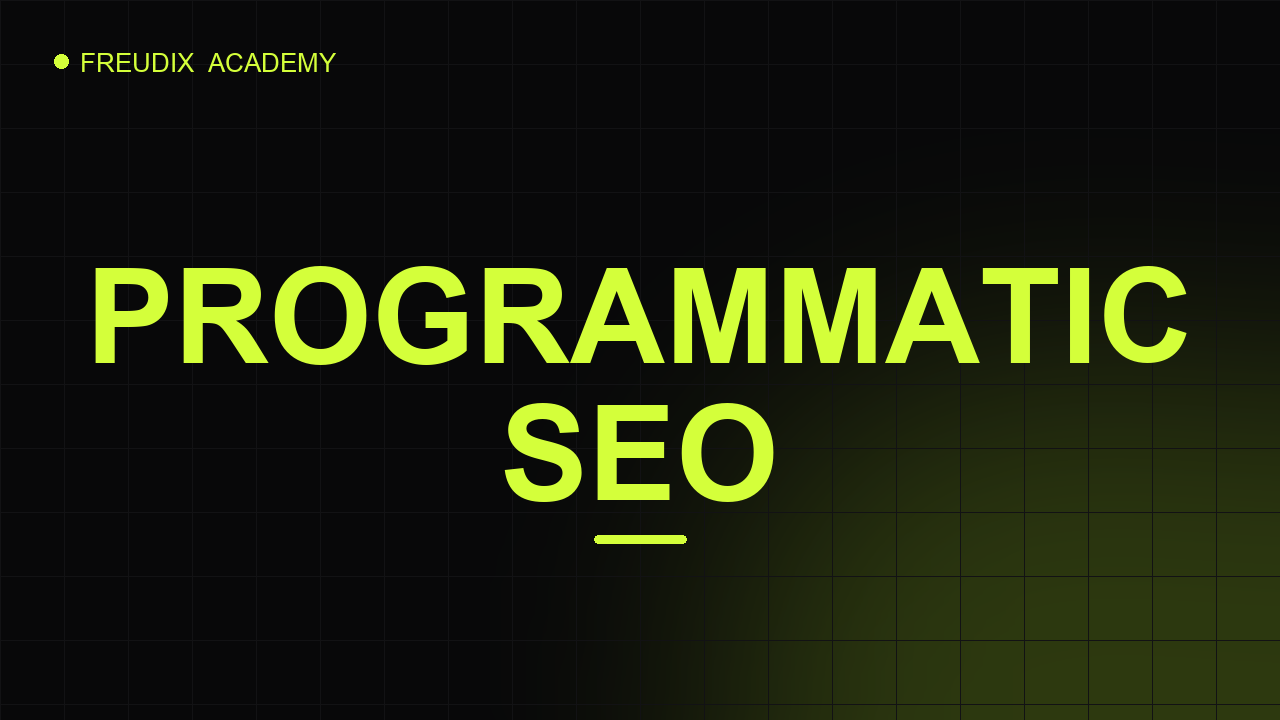Aperçu Programmatic SEO