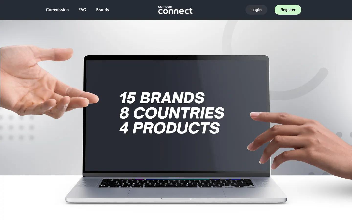Aperçu du site ComeOn Connect