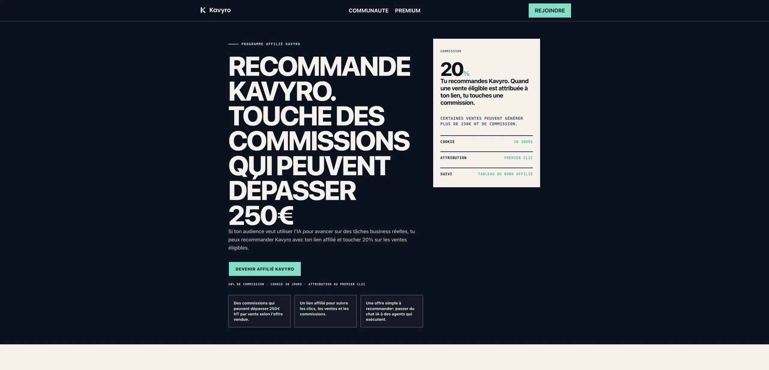 Aperçu du site Kavyro